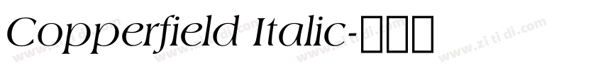 Copperfield Italic字体转换